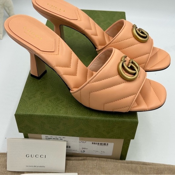 Women’s Gucci Marmont, leather mules size 39.5 made in Italy - Picture 3 of 10